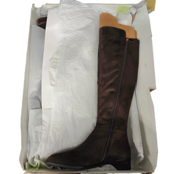 MICHAEL Michael Kors Womens Bromley Faux Suede Pull-On Over-The-Knee Boots - Picture 7 of 10